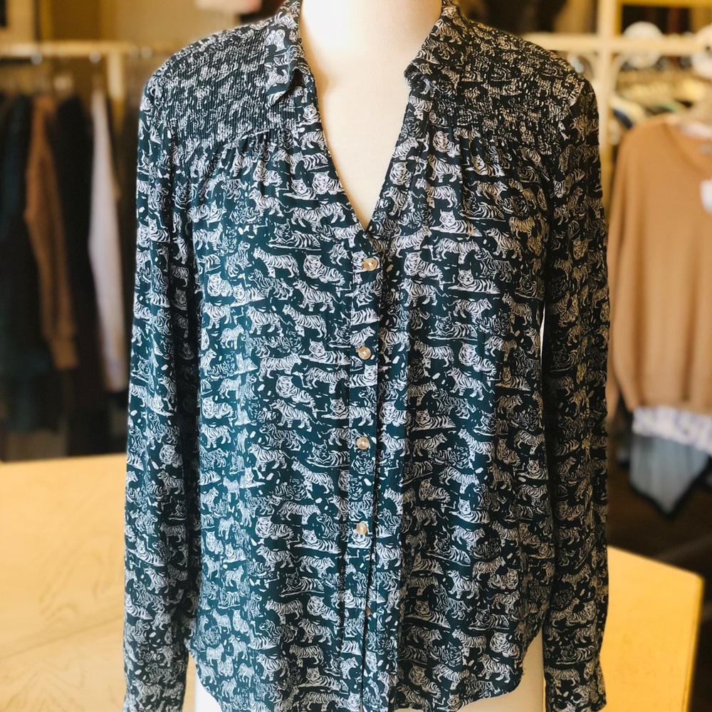 MAEVE - ANTHROPOLOGIE - Blouse Tiger Print Top 12